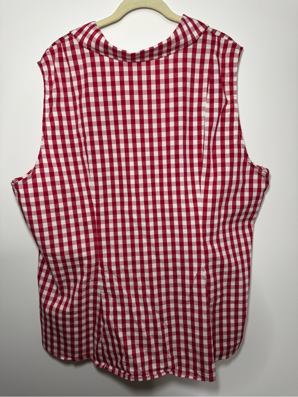 EUC Torrid Retro Chic Red White Gingham Rockabilly Tie-Front Button Up Size 4X - Picture 7 of 8